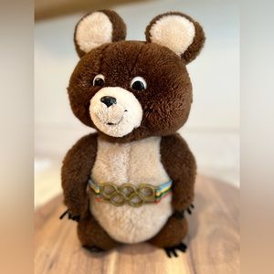 R. Dakin Misha Olympic Games mascot 1980 Moscow Olympic collector plush bear.